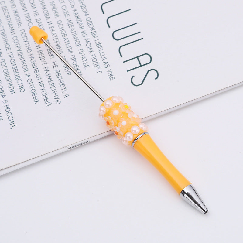 Wholesale Beadable Pens DIY Patch Pearl Flower Beadable Pen